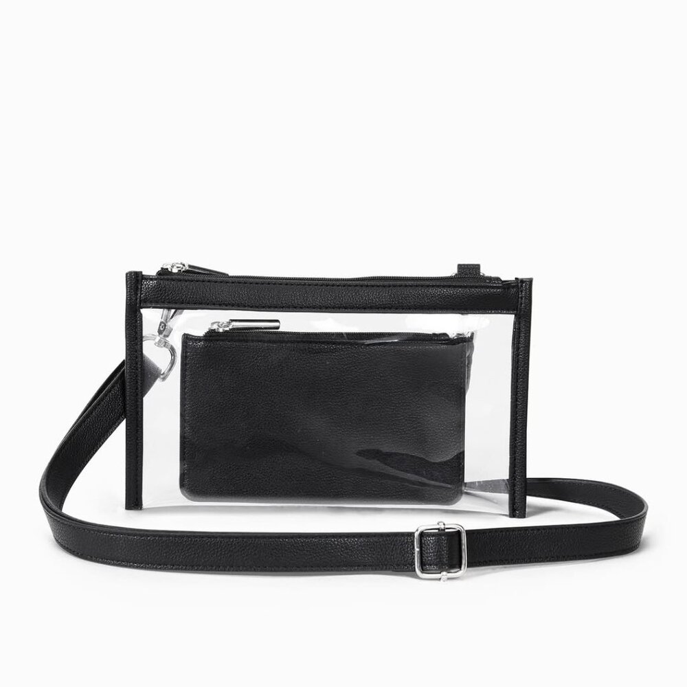 Thirty One - Clear Crossbody - Black Beauty Pebble
